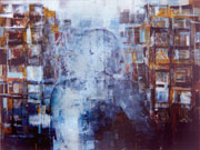 Verstädterung, 1995, Acryl auf Leinwand von Tanja Verena Henß